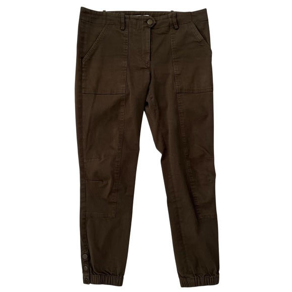 Bundle of 2 Veronica Beard Field Cargo Cropped Twill Pants Black and Green SZ 6‎ - Picture 3 of 16